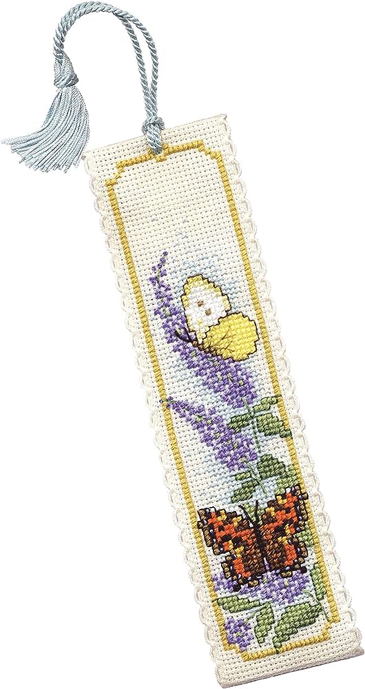 Butterflies And Buddleia Bookmark Kit By Textile Heritage – Stitchers