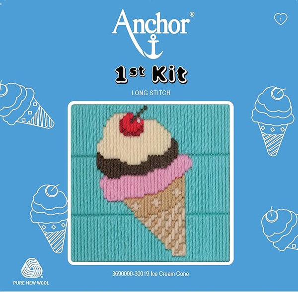 Ice Cream Cone Long Stitch Kit 30019 1st Kit by Anchor