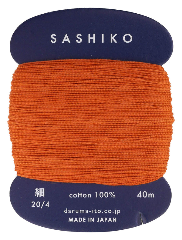 Sashiko Thin Thread 40m - Carrot 214