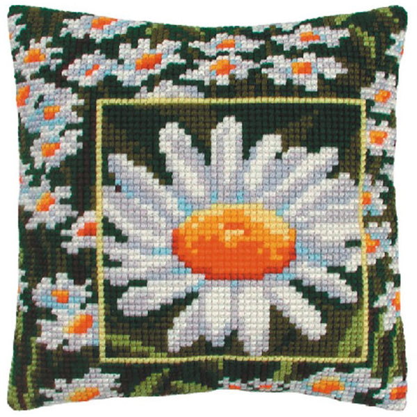 Daisy Cushion Cross Stitch Kit 1200/768 by Vervaco