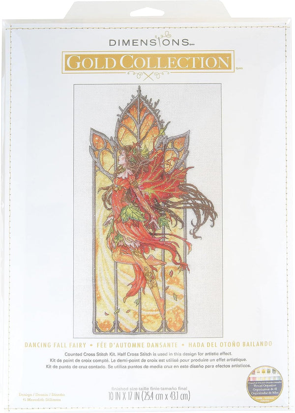 Dancing Fall Fairy Cross Stitch Kit 70-35429 Gold Collection by Dimensions