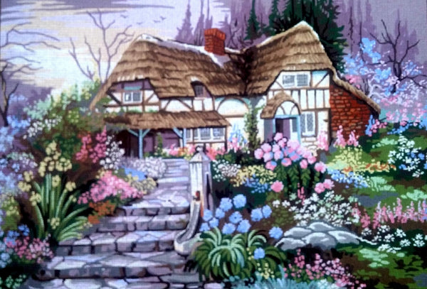 Thatched Cottage Tapestry Canvas by Gobelin L 10.530