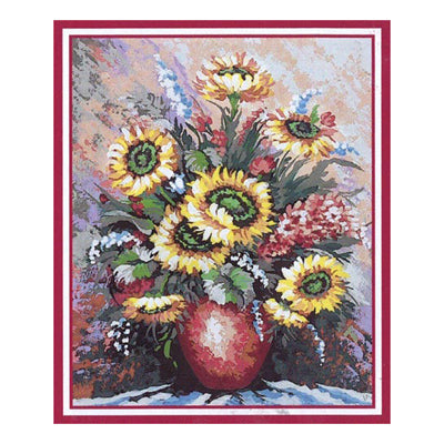 Flower Vase - Tapestry Canvas by Collection D'Art 11461