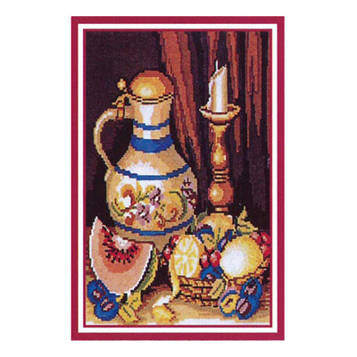 Candle & Urn - Tapestry Canvas by Collection D'Art 11126