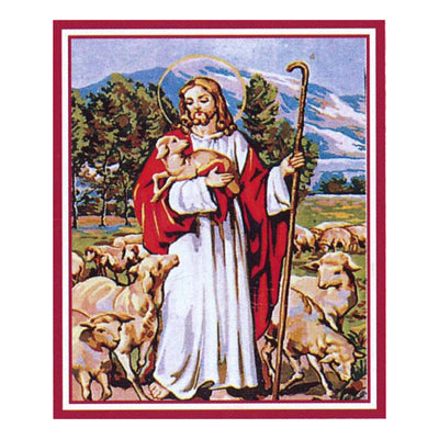 Jesus and Flock of Sheep - Tapestry Canvas by Collection D'Art 11.164