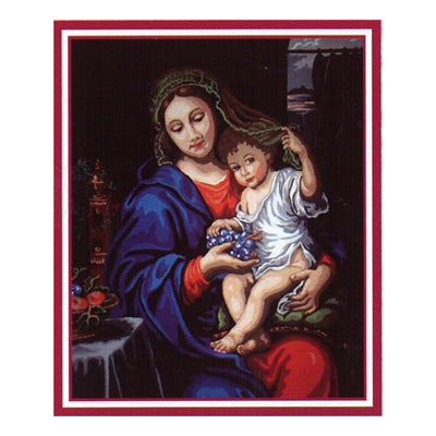 Baby Jesus and Mary - Tapestry Canvas by Collection D'Art