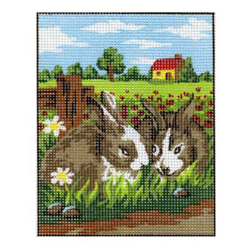 Two Rabbits - Tapestry Canvas by Sophie S1418.03