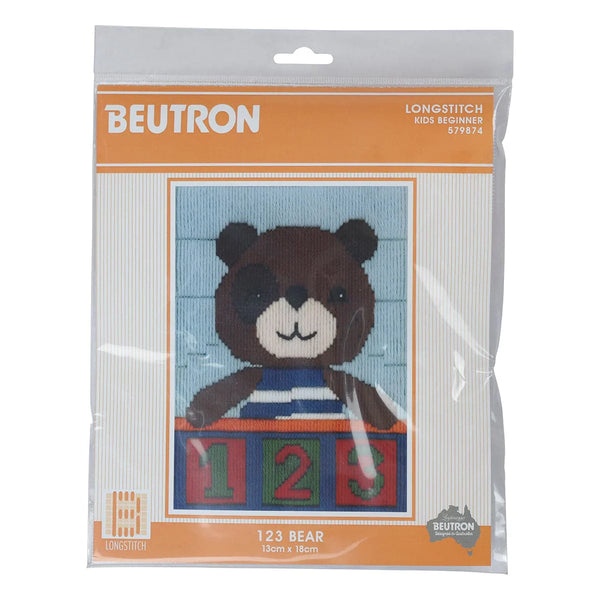 123 Bear Long Stitch Kit 579874 by Beutron