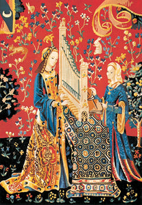 La Dame a la Licorne L'Ouie - (The Lady and the Unicorn "Hearing") - Tapestry Canvas by Collection SEG de Paris 933-6713