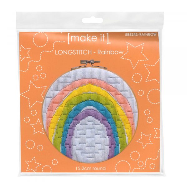 Rainbow Long Stitch Kit by Make IT 585243-RAINBOW