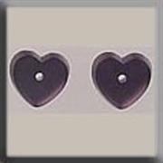 Mill Hill - Glass Treasures - 12240 Petite Flat Heart Matte Amethyst