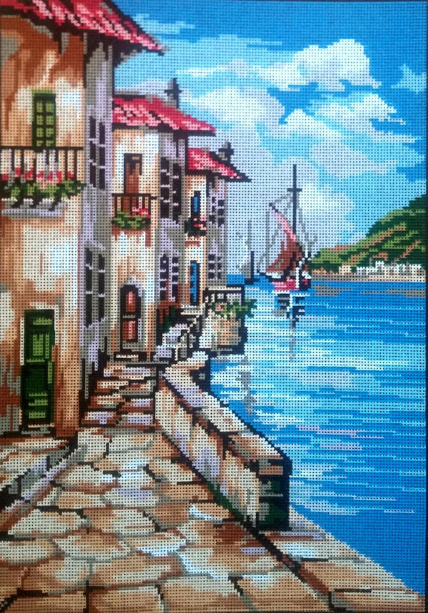 Waterfront Houses Tapestry Canvas by Gobelin 14.743