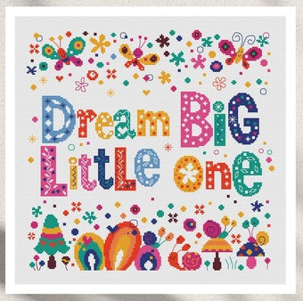 Dream Big Little One - Birth Sampler - by Artmishka