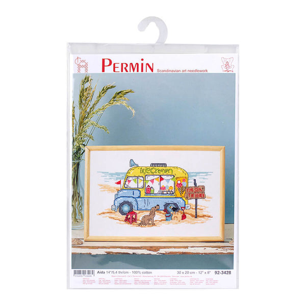 Ice Cream Truck Cross Stitch Kit by Permin 92-3428