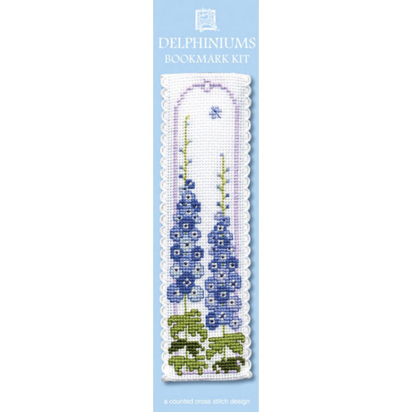 Delphiniums Bookmark Kit - Textile Heritage