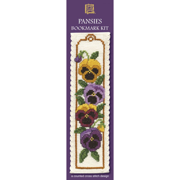 Pansies Bookmark Kit - Textile Heritage