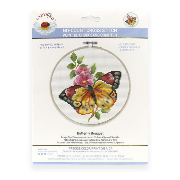 Butterfly Bouquet No-Count Cross Stitch Kit by Ladybird