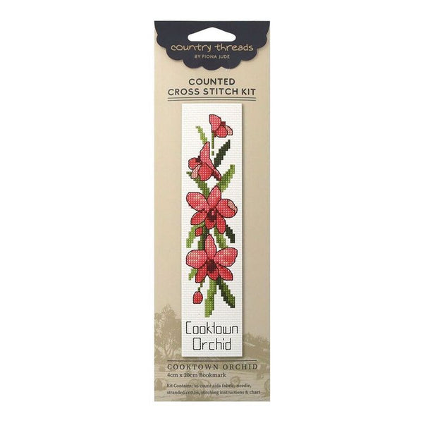 Cooktown Orchid Bookmark Counted Cross Stitch Kit FJ.016 By Country Threads