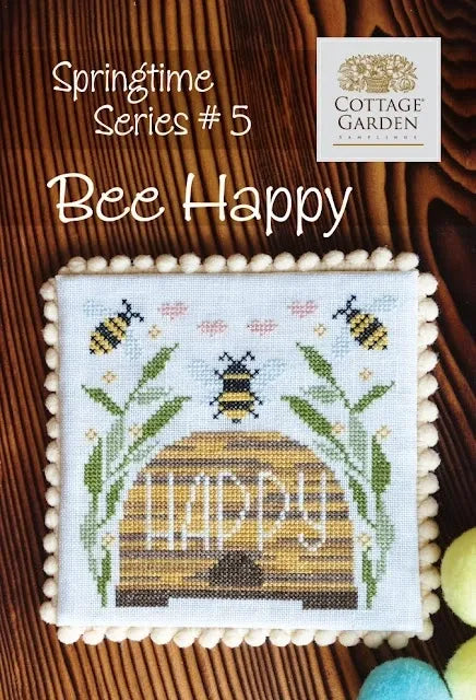 Springtime Series #5 - Bee Happy (CGS 1058) by Cottage Garden Samplings