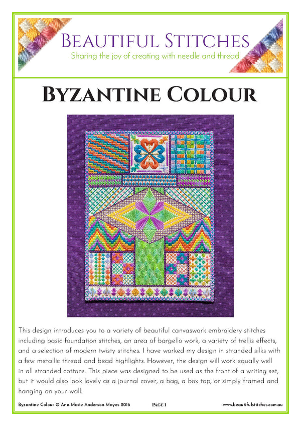 Colour Stitches Rye Beautiful Stitches - Canvaswork Embroidery Patterns – Stitchers' Corner ...