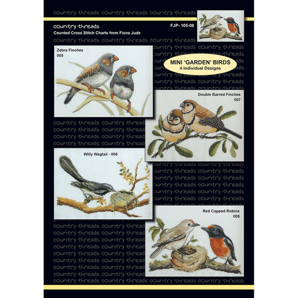 Mini Garden Birds FJP-105-108 by Country Threads