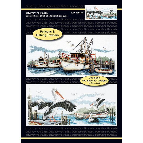 Fishing Trawlers & Pelicans FJ-1005-15 by Country Threads