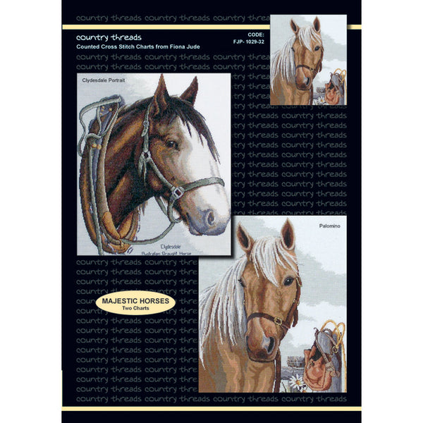 Majestic Horses FJP-1029/32 by Country Threads