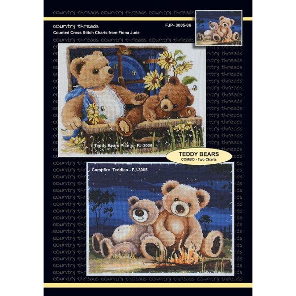 Teddy Bears FJP-3005-06 by Country Threads