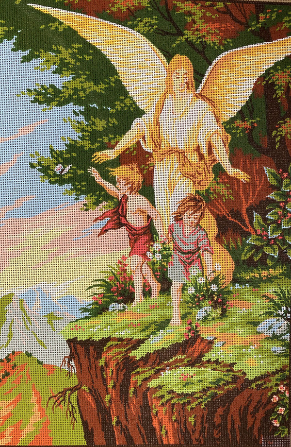 Children with Angel C 812 - Tapestry Canvas by Diamant