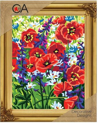 Wild Flowers - Printed Tapestry Canvas Kit 6319K by Collection D'Art