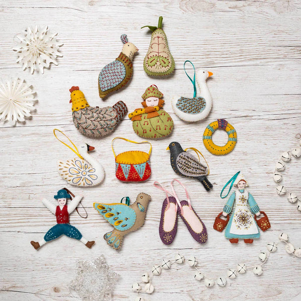 12 Days of Christmas Felt Decorations by Corinne Lapierre