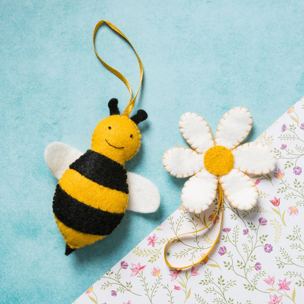 Bee & Flower - Wool Mix Felt Craft Kit by Corinne Lapierre