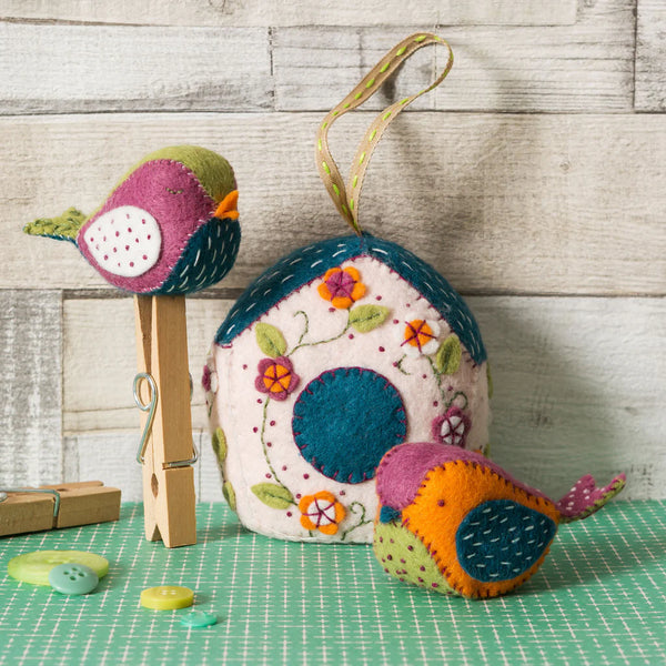 Birdhouse & Birds - Wool Mix Felt Craft Kit by Corinne Lapierre