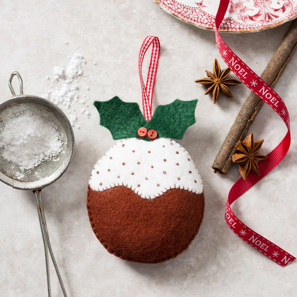 Christmas Pudding - Wool Mix Felt Craft Kit by Corinne Lapierre
