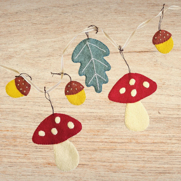 Woodland Garland - Wool Mix Felt Craft Kit by Corinne Lapierre