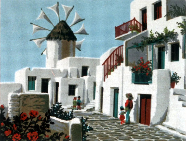 Mykonos Tapestry Canvas by Gobelin L D225