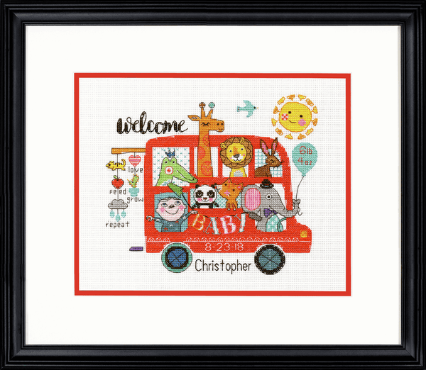 Baby on Board Birth Record Cross Stitch Kit by Dimensions 70-75534