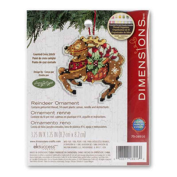 Reindeer Ornament 70-08916 Dimensions Counted Cross Stitch Kit