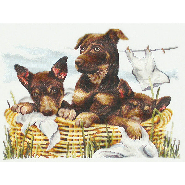 Wash-day Kelpies Cross Stitch Kit FJ-1031 by Country Threads