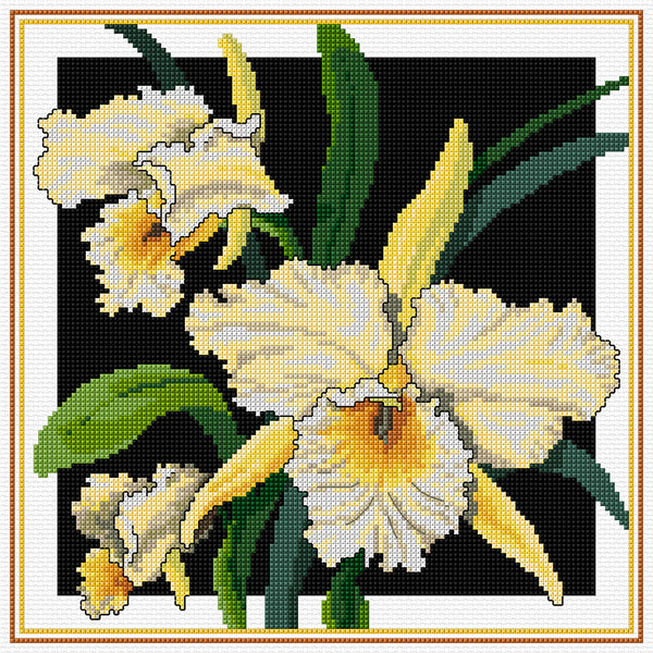 Golden Catts - Beautiful Orchids FJ-2012 by Country Threads