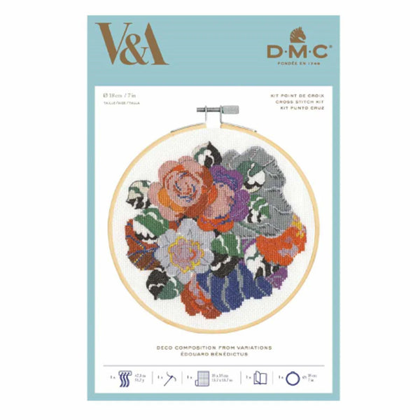 Deco Composition from Variations - Victoria and Albert Museum, London - Cross Stitch Kit by DMC
