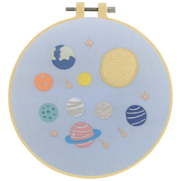 Planets Embroidery Kit with 15cm Hoop by Make it
