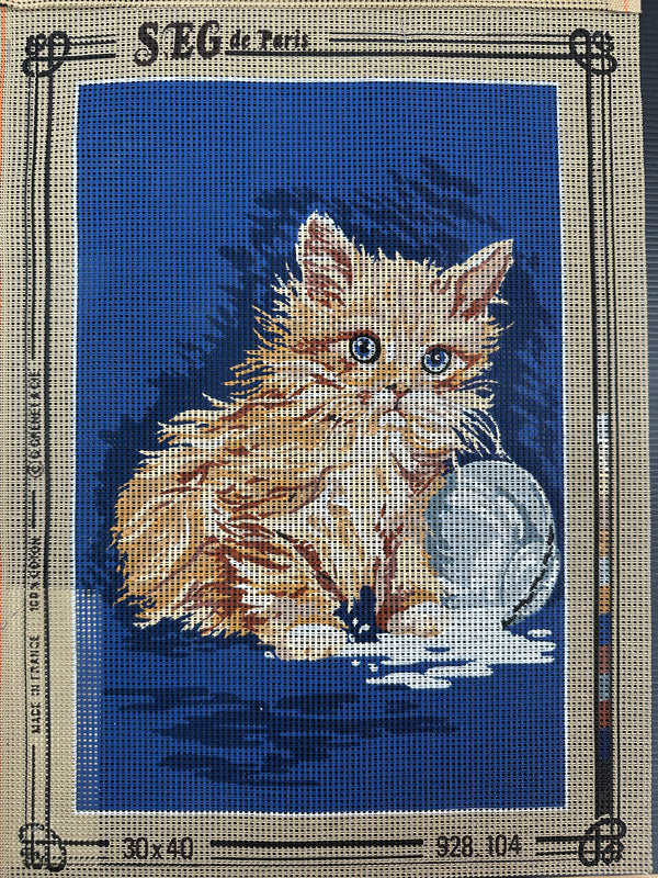 Kitten - Tapestry Canvas by SEG de Paris 928.104