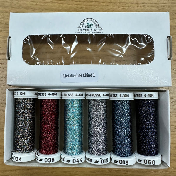 Au Ver A Soie - 6 Pack of Metallic #4 Mixed 1 Thread