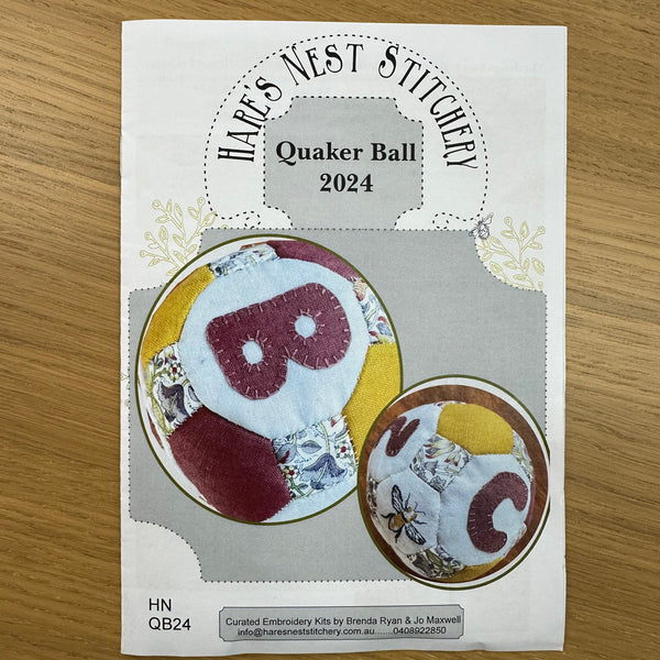 Quaker Ball 2024 Kit by Hare's Nest Stitchery