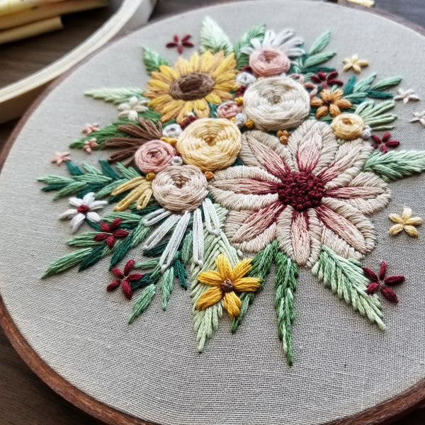 Floral Harvest Embroidery Kit by Jessica Long