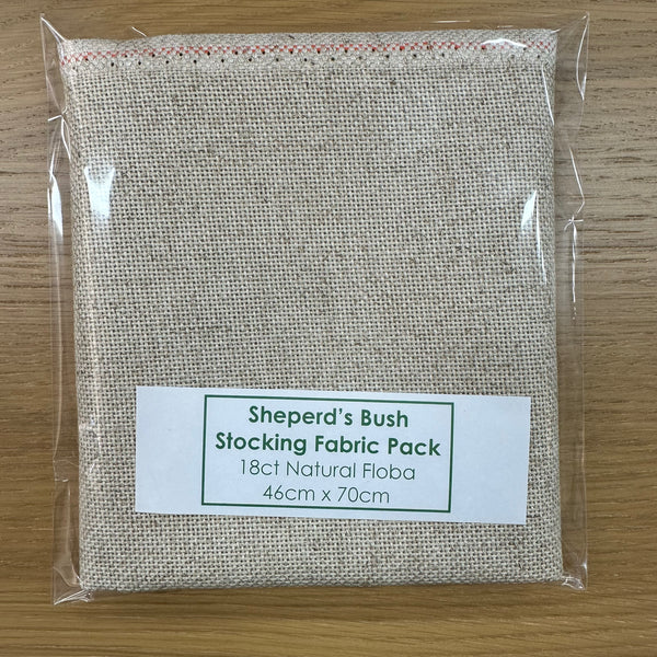 Fabric Pack for Shepherd's Bush Stocking 18ct Natural Floba Evenweave - 46cm x 70cm (18" x 24")