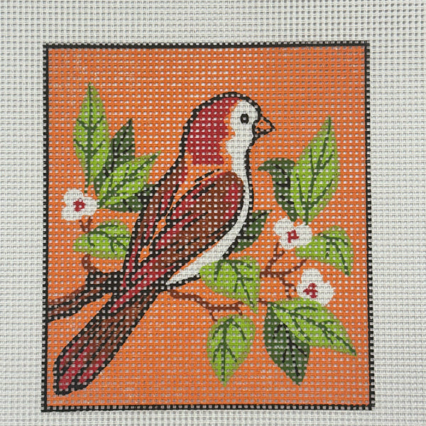 Bird on Branch Tapestry Canvas