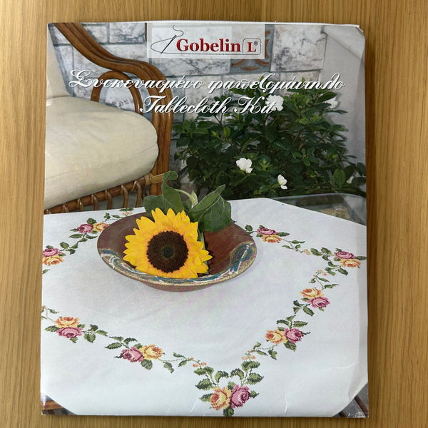 Cross Stitch Tablecloth Kit Roses 90cm x 90cm Art.50 106 by Gobelin L