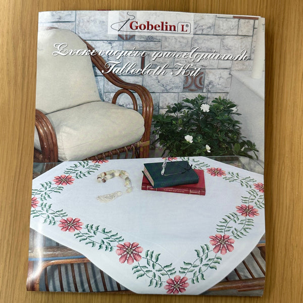 Cross Stitch Tablecloth Kit Floral 90cm x 90cm Art.50 103 by Gobelin L